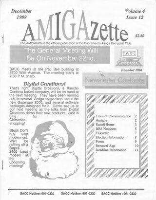 AmigaZette - 1989-12 cover